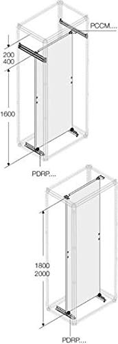 Guía para placa ABB PDRP0900 de altura total y profundidad de 900 mm pack de 2 unidades