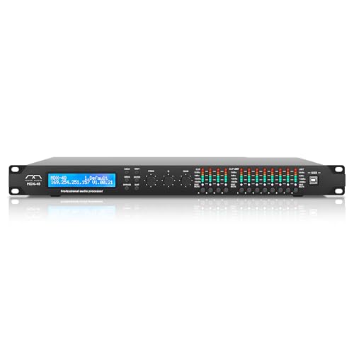 Sound Town MODE Audio 4x8 FIR DSP, Speaker System Processor, Line Array Management with Display, Support Dante/AES (MDX-48)