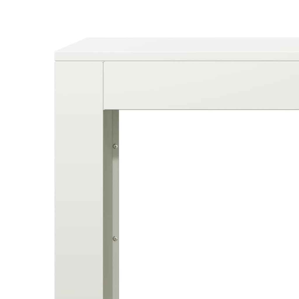 Brennholzregal Weiß Stahl 60x40x100 cm Kaminholzständer für Innen Außen Terrasse Balkon mit viel Stauraum und robuster Aufbewahrung für Holz Kamin Ofen