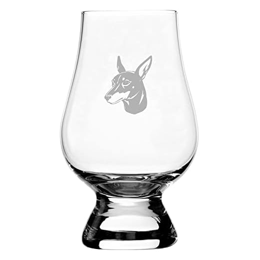 Toy Manchester Terrier Dog Personalized Etched 6.5oz Whisky Glass Compatible with The Glencairn Glass Accessories