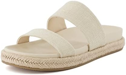 CUSHIONAIRE Women's Niles Espadrille footbed sandal with +Comfort, Wide Widths Available