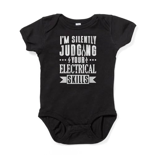 CafePress Judging Your Electrical Work Electrician Body Suit Cute Infant Bodysuit Baby Romper Dark