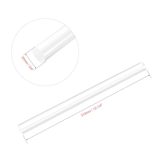 Image of Unifizz Acrylic Round Rod,Clear,3 /4 inch Diameter 12-1 /4 inch Length,Solid Plastic PMMA Bar Stick