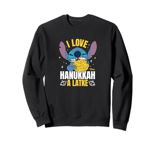 Sweat Stitch Disney Hanukkah bleu pour fans de Lilo et Stitch en coton confortable