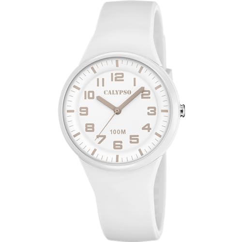 CALYPSO Reloj Mujer Analógico de Caucho Blanco
