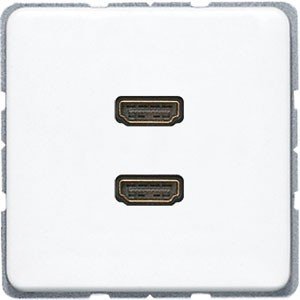 Plaque 2 x HDMI Jung macd1133ww prise encastrable multimédia Blanc