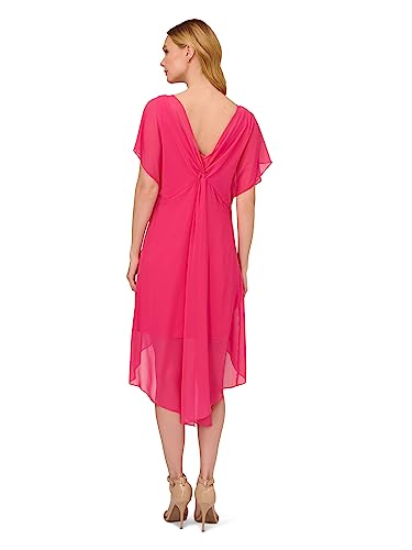 Image of Adrianna Papell Chiffon Overlay Sheath Dress