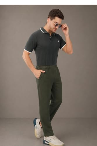 Image of SaintX Men's 4-Way Stretchable Athleisure Pants | Sweat Wicking Fabric | Slim Fit | Active - Sports Wear | Travel, Lounge & Casual Wear | Stylish Back Zipper Pocket | Available in Plus Size (ST06)
