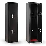 Gun Cabinet Lockable 3 or 6 Gun Safe Rifle Firearm Steel Cabinet Safe BS7558/92 Police Approved (6 Gun Cabinet)