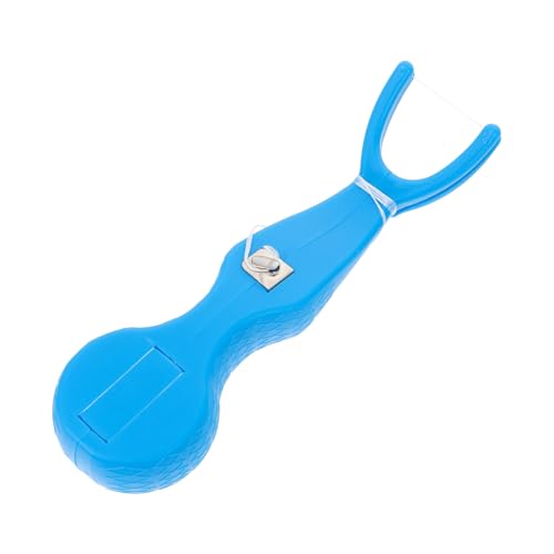 WOFASHPURET Soporte Reutilizable para Hilo Dental Azul Mango Abs Ergonómico Limpieza Bucal Portátil para Uso Doméstico y Viaje Cuidado Dental Accesorios