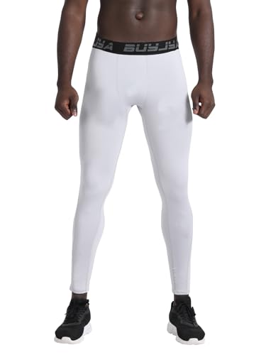 Image of BUYJYA 3 Pack Men's Compression Pants Running Tights Workout Leggings Athletic Cool Dry Yoga Gym Clothes Gift