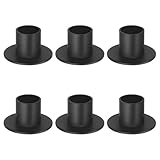 Diseño compacto y estable: Con tamaño de 5x5x2.7 cm y base circular, estos candelabros de hierro se adaptan bien a mesas de comedor, ofreciendo equilibrio y seguridad frente a movimientos durante eventos