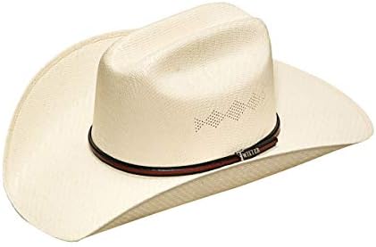 Twister 5X Natural 4in Brim with Eyelets Straw Cowboy Hat Natural