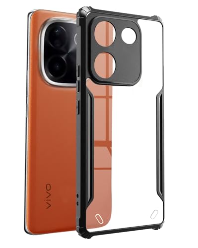 Image of SPAZY CASE Vivo T3 Pro 5G Back Cover | Transparent Crystal Clear Hard PC Back Case with TPU Bumper, Drop Protection Case Cover for Vivo T3 Pro 5G