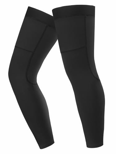 qualidyne Women's Cycling Leg Warmers Fleece Lined Thermal Long Bike Leg Sleeves Bicycle Biking Leg Warmers