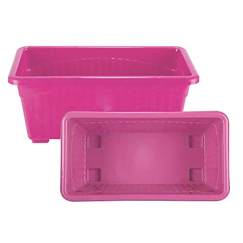 Image of Rectangular Plastic Pots for Plants, Window Flower Pots for Home, Window Display, Garden (Multicolor 14 inch - 3 pc)