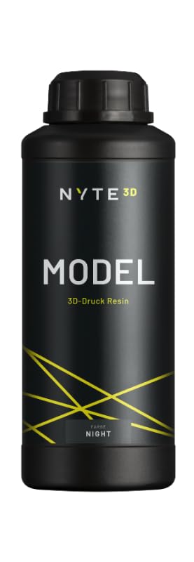 NYTE3D Model Resin schwarz 1 kg 3D Druckmaterial für Dentalmodelle Zahntechnik dental photopolymer Harz UV-Härtend für Anycubic, Asiga, Elegoo, Rapidshape, uvm.