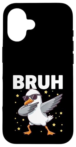 Bruh Dabbing Seagull �T���O���X �ʔ��� �y�������� ���킢������ �X�}�z�P�[�X iPhone 16 �p