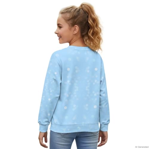 Image of Girls Cardigans Sweater Long Sleeve Crew Neck Button Down Sweaters School Outerwear for Kids Fall Winter Tops