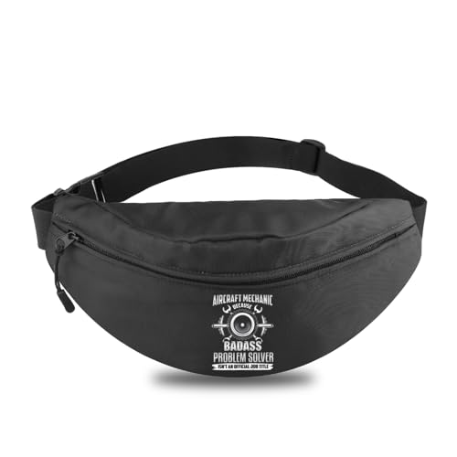 MYSOMY Aircraft Mechanic Waist Bag Aircraft Mechanic Because Badass Problem Solver Isn't an Official Job Title (Aircraft WB3)