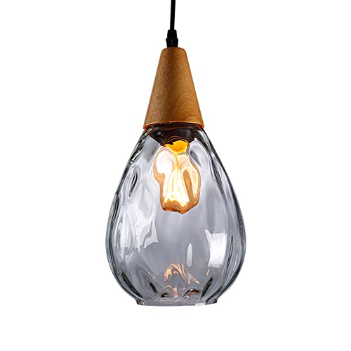 Suspension îlot de cuisine rétro luminaire en verre pour restaurant chaleureux