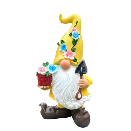 Estatuas De Gnomo De Jardín Solar Al Aire Libre - Estatuas De Gnomo De Jardín De Decoración Al Aire Libre | Garden GNOME Statue Decoración Al Aire Libre Figura De Resina GNOME | Decoración De Figuras