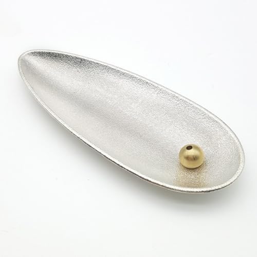 XZD お香立て 線香立て 香炉 金属製 横置き 香立て 線香炉 お香立 線香皿 和風 携帯便利 瞑想 座禅 リラックス 茶道 ヨガ インテリア (銅, シルバー)