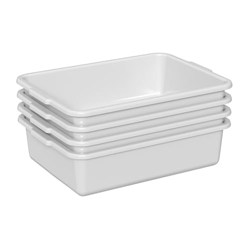 13 L Light Gray Bus Tubs, Commercial Bus Tub Tote Dishwashing Bas...
