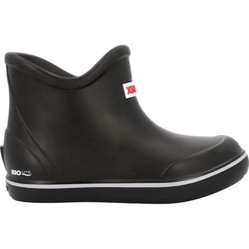 Image of XTRATUF TUFS Kids Ankle Deck Boot - Lightweight, 100% Waterproof Rubber Footwear for Boys & Girls - Non-Marking, Slip-Resistant Outsole