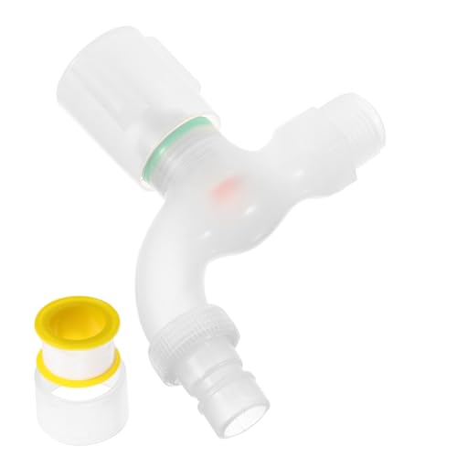 NULYLU Grifo De Pvc De 4 Puntos Para Lavadora, Totalmente Automático, Para Fregar Piscinas, Con Interruptor Rápido, Transparente, Para Barril De Vino O Bebidas (Modelo Con Rueda De