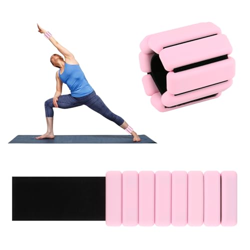 2 Piezas Pesas para Tobillos, Ajustables Pesas Tobillos, Tobilleras con Peso, Ankle Weights para Yoga, Pilates, Correr, Aeróbicos, Ejercicio, Caminar, Natación, Entrenamiento de Fuerza