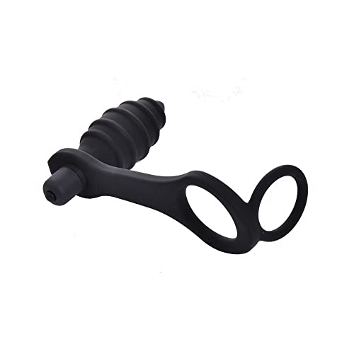 6.1 inches Special Silicone Massagers Kit with Water Resistant Play in Anywhere You Like (Black) for Man, Rechargeable Cordless Body Prostrate Massager with 9 Modes for Men Relax Massaging -WWT14