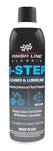 Finish Line 1-Step Bike Chain Cleaner and Lubricant Cleans Lubricates & Protects in One Application Helps Reduce Wear & Friction Rust Protection for All Bicycle Chains 17 oz