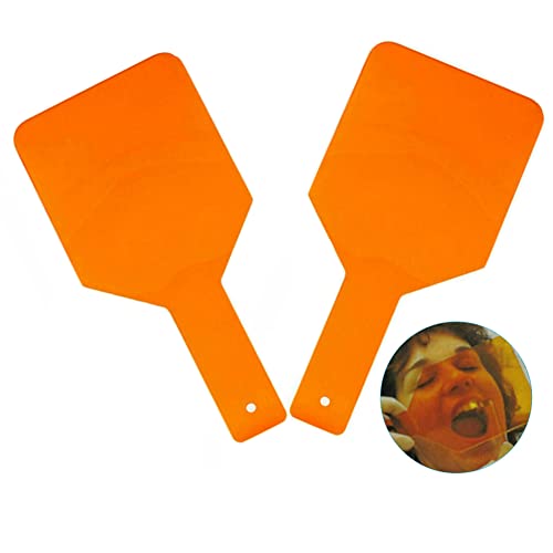 Image of SNAWOP Dental Curing Light Shield Hand Held LED /UV Light Protection Eye /Face Protector Plate Board Orange (2PCS)