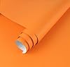 ReWallpaper Self Adhesive Wallpaper Orange Sticky Back Plastic Roll for Furniture Shelves Kitchen Cupboards 40cmx3m Vintage Bedroom Wallpaper for Adults Girls Orange Contact Paper Matte #5