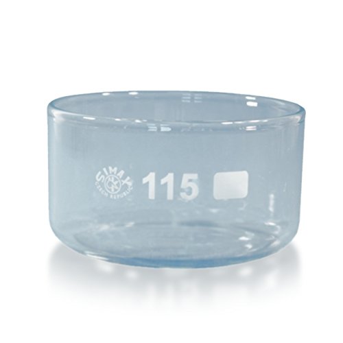 5 x Kristallisierschale 500 ml aus Borosilikatglas 3.3 ohne Ausguss DIN 12337 - Höhe 65 mm - Ø 115 mm - Abdampfschale