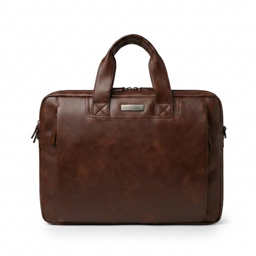 Image of VISMIINTREND Laptop Bags for Men Office Use | Stylish Leather Office, Messenger, Shoulder, Handbag | Fits 13 inch,14 inch, 15.6 Inch Laptops, Macbook | Corporate Gifts for Men, Women, Clients, Employees