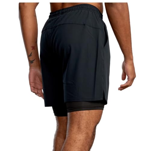 RVCA Sport Men's 17" Yogger Train 2 in 1 Workout Shorts with Compression Liner4