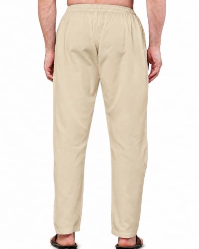 Image of Men's Premium Cotton Pyjama Bottoms - Regular Fit, Elastic Waistband, Soft & Breathable Fabric for Ultimate Comfort