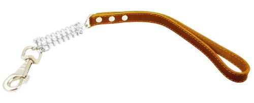 Laisse courte en cuir véritable marron de qualité supérieure