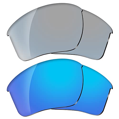 Image of Dynamix Polarized Replacement Lenses for Oakley Half Jacket 2.0 XL | Easy To Install | Fit Perfectly | Titanium + Ice Blue