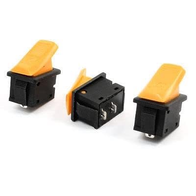 Commutateur 250V 6A SPST jaune interrupteur de rechange 2 broches