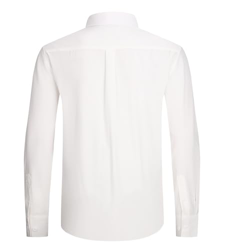 Alex Vando Mens Button Down Shirts Two Pockets Long Sleeve Casual Dress Shirt for Men