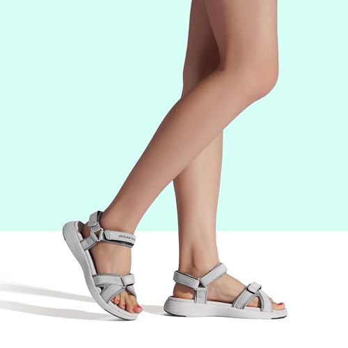 DREAM PAIRS DREAM PAIRS Women's Sport Athletic Sandals Outdoor Hiking Sandals,Size 9,Grey,QDL19001L