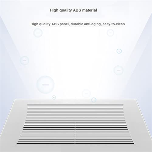 Ventilador de ventilación 10 pulgadas ultra delgado silencioso, ventilador extractor de techo para baño, ventilador de ventilación cuadrado para cocina, extractor potente para baño miniatura 3