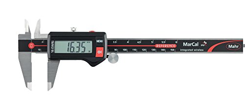 Mahr-Federal Inc., 4103400,Digital Caliper, 0.001 in. Res., Wireless,Black/Red