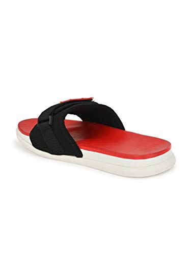 Image of AADI Men's Synthetic Leather Daily Use Casual Sliders /Flip Flop & Slippers