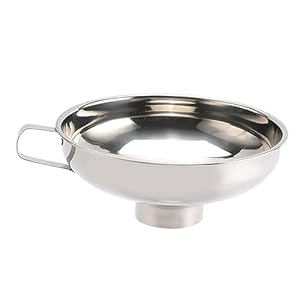 Luxshiny Kitchen Funnel Wide Funnel Jam Filler Jam Making Equipment Jam Making Kit Food Funnel Wide Mouth Funnel Canning Equipment Large Funnel Stainless Steel Funnel