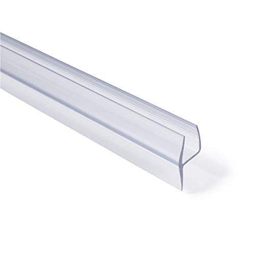 Shower Glass Door Seal Frameless Shower Door Bottom Seal Shower Door Sweep Rubber Plastic Shower Screen Seal Strip For 6Mm/8Mm/10Mm/12Mm Thickness Curved/Flat Glass Bath Door 100Mm Length #TOP2