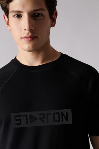Image of Trendy Men's Round Neck T-Shirt Pure Pre Combed Cotton Bio-Washed 3D Print (STM-003)